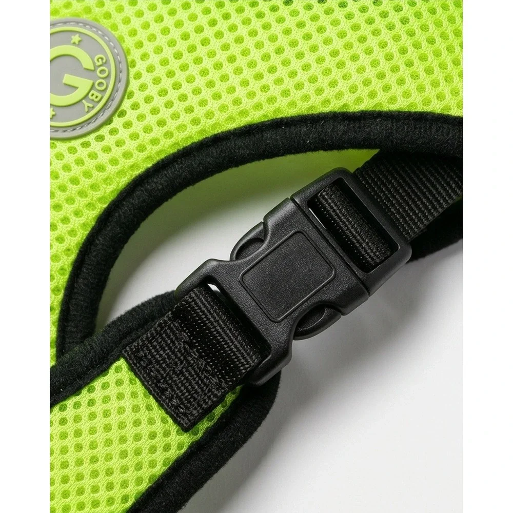 Gooby Soft Mesh Dog Harness Lime Green Yellow Neon Small Dog Size Large NWT